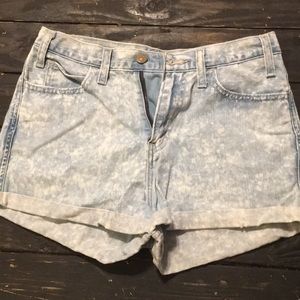 Levi high waist jean shorts
